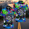 BlueJose Darts Graffiti Cartoon Dartboard Street Art Design Personalized Name, Team Name Unisex Shirt (4 Colors)