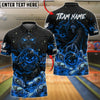 BlueJose Bowling And Pins Grim Reaper Dark Angel Fire Skull Pins Galaxy Starry Night Customized Name, Team Name 3D Shirt (4 Colors)