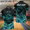 BlueJose Bowling And Pins Grim Reaper Dark Angel Fire Skull Pins Galaxy Starry Night Customized Name, Team Name 3D Shirt (4 Colors)