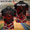 BlueJose Bowling And Pins Grim Reaper Dark Angel Fire Skull Pins Galaxy Starry Night Customized Name, Team Name 3D Shirt (4 Colors)