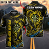 BlueJose Darts Mystic Dragon Flame Dartboard Graphic Customized Name, Team Name 3D Shirt (6 Colors)
