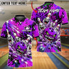 BlueJose Bowling And Pins Angry Monster Ball Creepy Teeth Pins Splash Water Graffiti Street Art Lane Customized Name, Team Name 3D Shirt (4 Colors)