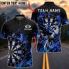 BlueJose Darts Phoenix Dartboard Flame Strike Personalized Name, Team Name Unisex Shirt (6 Colors)
