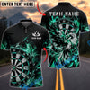 BlueJose Darts Phoenix Dartboard Flame Strike Personalized Name, Team Name Unisex Shirt (6 Colors)