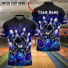 BlueJose Bowling And Pins Voodoo Teddy Bear Bowling Pins Customized Name, Team Name 3D Shirt (4 Colors)