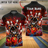 BlueJose Bowling And Pins Voodoo Teddy Bear Bowling Pins Customized Name, Team Name 3D Shirt (4 Colors)
