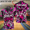 BlueJose Bowling Crew Graffiti Crown Graphic Customized Name, Team Name 3D Shirt (6 Colors)