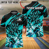 BlueJose Bowling Fiery Dragon Claw Slash Splash Customized Name, Team Name 3D Shirt (6 Colors)