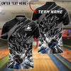 BlueJose Bowling Fiery Dragon Claw Slash Splash Customized Name, Team Name 3D Shirt (6 Colors)