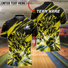 BlueJose Bowling Fiery Dragon Claw Slash Splash Customized Name, Team Name 3D Shirt (6 Colors)
