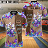 BlueJose Bowling & Pins Hummingbird Faith Hope Love Customized Name, Team Name 3D Shirt (4 Colors)
