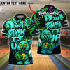 BlueJose Bowling And Pins Bear Scary Teddy Graffiti Style Customized Name, Team Name 3D Shirt (4 Colors)