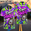 BlueJose Darts Don’t Panic Graffiti Art Funny Dartboard Customized Name, Team Name 3D Shirt (4 Colors)