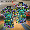 BlueJose Bowling And Pins Crazy Cartoon Teddy Bear Customized Name, Team Name 3D Shirt (4 Colors)