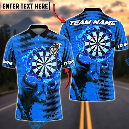 BlueJose Darts Inferno Bull Personalized Name, Team Name Unisex Shirt (4 Colors)