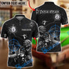 BlueJose Billiards 8-Ball Shooting Aim Sniper Customized Name, Team Name 3D Shirt (4 Colors)