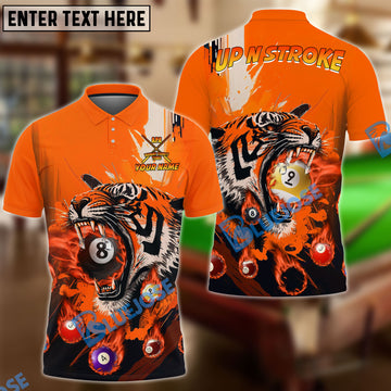 BlueJose Billiards Tiger Up N Stroke Team Personalized Name 3D Shirt