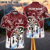 BlueJose Darts Wave Pattern Personalized Name, Team Name Shirt (4 Colors)