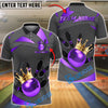 BlueJose Bowling And Pins Golden Crown King Ball Spin Customized Name, Team Name 3D Shirt (6 Colors)