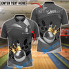 BlueJose Bowling And Pins Golden Crown King Ball Spin Customized Name, Team Name 3D Shirt (6 Colors)