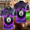 BlueJose Billiards Fire Black Dragon & 8-Ball Customized Name, Team Name 3D Shirt (4 Colors)
