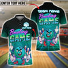 BlueJose Bowling And Pins Cartoon Bowling Squad Customized Name, Team Name 3D Shirt (4 Colors)