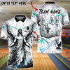 BlueJose Bowling And Pins Angel God Cross Splash Customized Name, Team Name 3D Shirt (4 Colors)