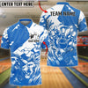 BlueJose Bowling And Pins Jesus Lion King Strike Customized Name, Team Name 3D Shirt (4 Colors)