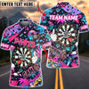 BlueJose Darts Graffiti Game Cartoon Dartboard Multicolor Options Personalized Name Shirt (4 Colors)