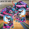 BlueJose Bowling & Pins Graffiti Cool Dolphin Game Character Customized Name, Team Name 3D Shirt (4 Colors)
