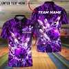 BlueJose Bowling And Pins Collision Graphic Customized Name, Team Name 3D Shirt (4 Colors)