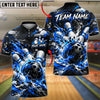 BlueJose Bowling And Pins Fiery Pin Impact Graphic Customized Name, Team Name 3D Shirt (4 Colors)