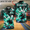 BlueJose Bowling And Pins Fiery Pin Impact Graphic Customized Name, Team Name 3D Shirt (4 Colors)