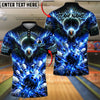BlueJose Bowling And Pins Flame Eagle Dramatic Strike Explosion Graphic Customized Name, Team Name 3D Shirt (4 Colors)