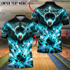 BlueJose Bowling And Pins Flame Eagle Dramatic Strike Explosion Graphic Customized Name, Team Name 3D Shirt (4 Colors)