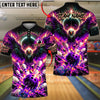 BlueJose Bowling And Pins Flame Eagle Dramatic Strike Explosion Graphic Customized Name, Team Name 3D Shirt (4 Colors)