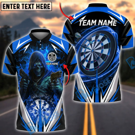 BlueJose Darts Reaper Master Multicolor Options Personalized Name Shirt (6 Colors)