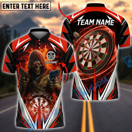 BlueJose Darts Reaper Master Multicolor Options Personalized Name Shirt (6 Colors)