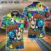 BlueJose Bowling And Pins Graffiti Funny Gutterly Ridiculous Customized Name, Team Name 3D Shirt (4 Colors)