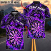 BlueJose Darts Explosive Reaper Bullseye Flame Graphic Personalized Name, Team Name Unisex Shirt (4 Colors)
