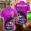 BlueJose Billiards Ball 8 Pool Raven Skull Personalized Name Shirt (4 Colors)