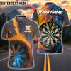 BlueJose Darts Blazing Bullseye Personalized Name, Team Name Shirt (4 Colors)