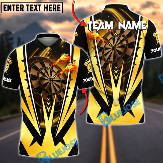 BlueJose Darts Royal Gold Darts Champion Personalized Name, Team Name Unisex Shirt (6 Colors)