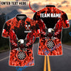 BlueJose Darts Flaming Canada Flag Eagle Personalized Name, Team Name Unisex Shirt (4 Colors)