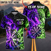 BlueJose Darts Fire And Ice Dragons Explosive Bullseye Graphic Personalized Name, Team Name Unisex Shirt (4 Colors)