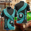 BlueJose Billiards 8 Ball Polynesian Luxurious Tribal Pattern Personalized Name, Team Name Unisex Shirt (6 Colors)