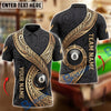 BlueJose Billiards 8 Ball Polynesian Luxurious Tribal Pattern Personalized Name, Team Name Unisex Shirt (6 Colors)