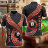 BlueJose Billiards 8 Ball Polynesian Luxurious Tribal Pattern Personalized Name, Team Name Unisex Shirt (6 Colors)