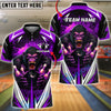 BlueJose Bowling & Pins Angry Gorilla Fire Customized Name, Team Name 3D Shirt (4 Colors)