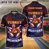 BlueJose Bowling Turkey Hunters Funny Thanksgiving Neon Personalized Name, Team Name 3D Shirt